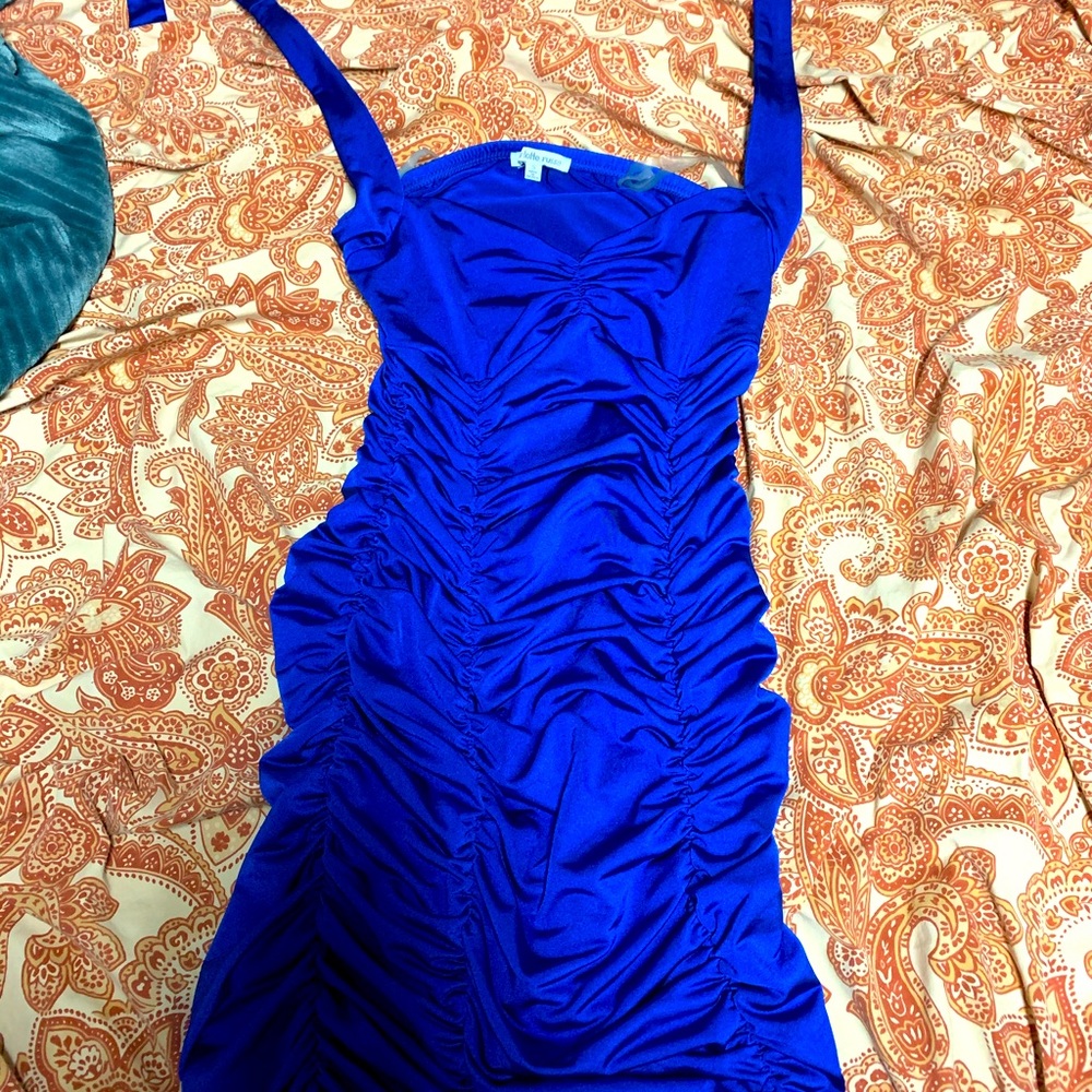 Charlotte Russe silky blue dress
